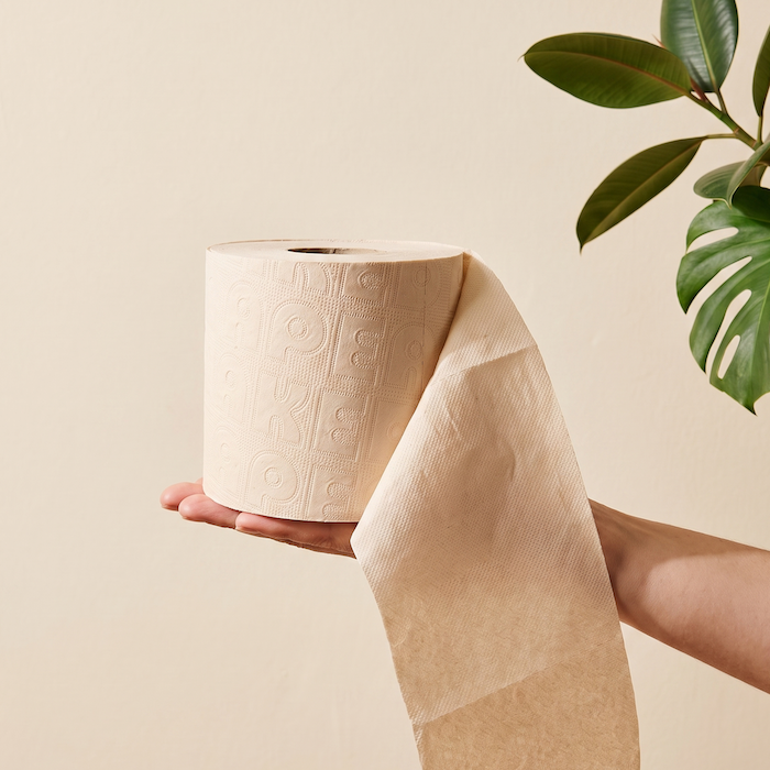 Unbleached toilet paper