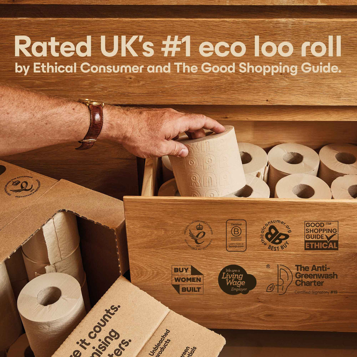 Unbleached Recycled Toilet Paper