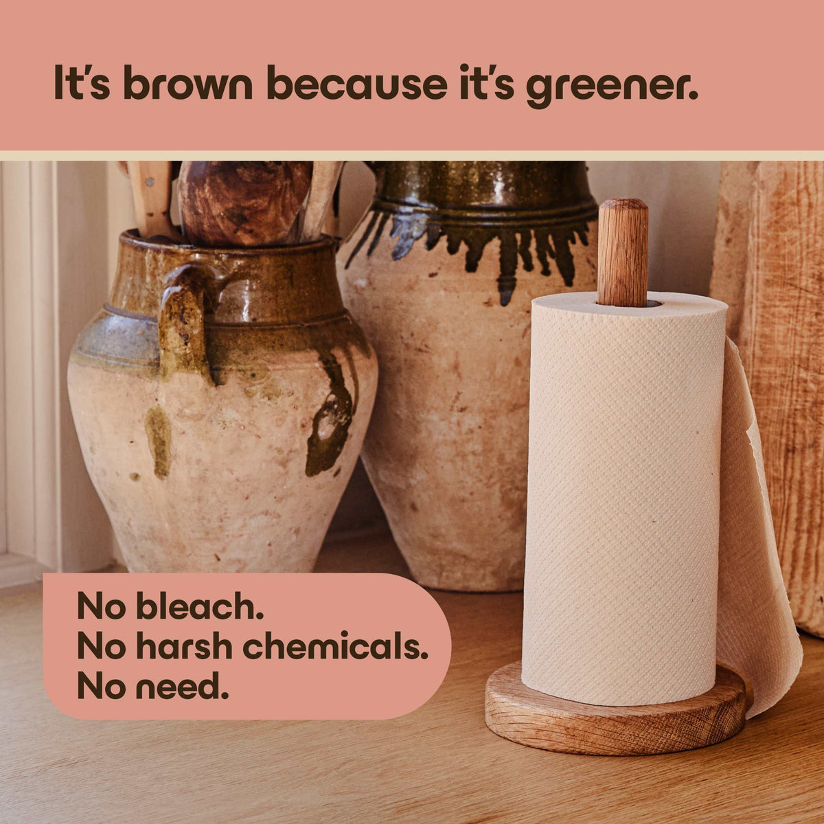 Unbleached Bamboo Kitchen Roll