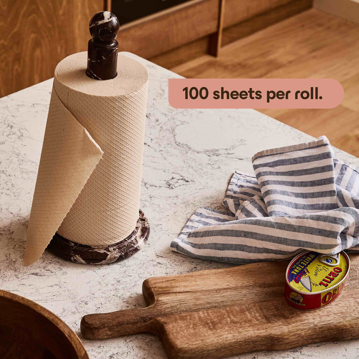 Unbleached Bamboo Kitchen Roll