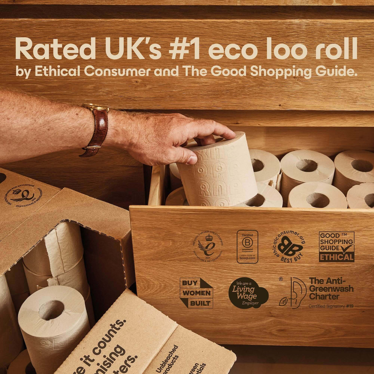 Unbleached Bamboo Toilet Paper