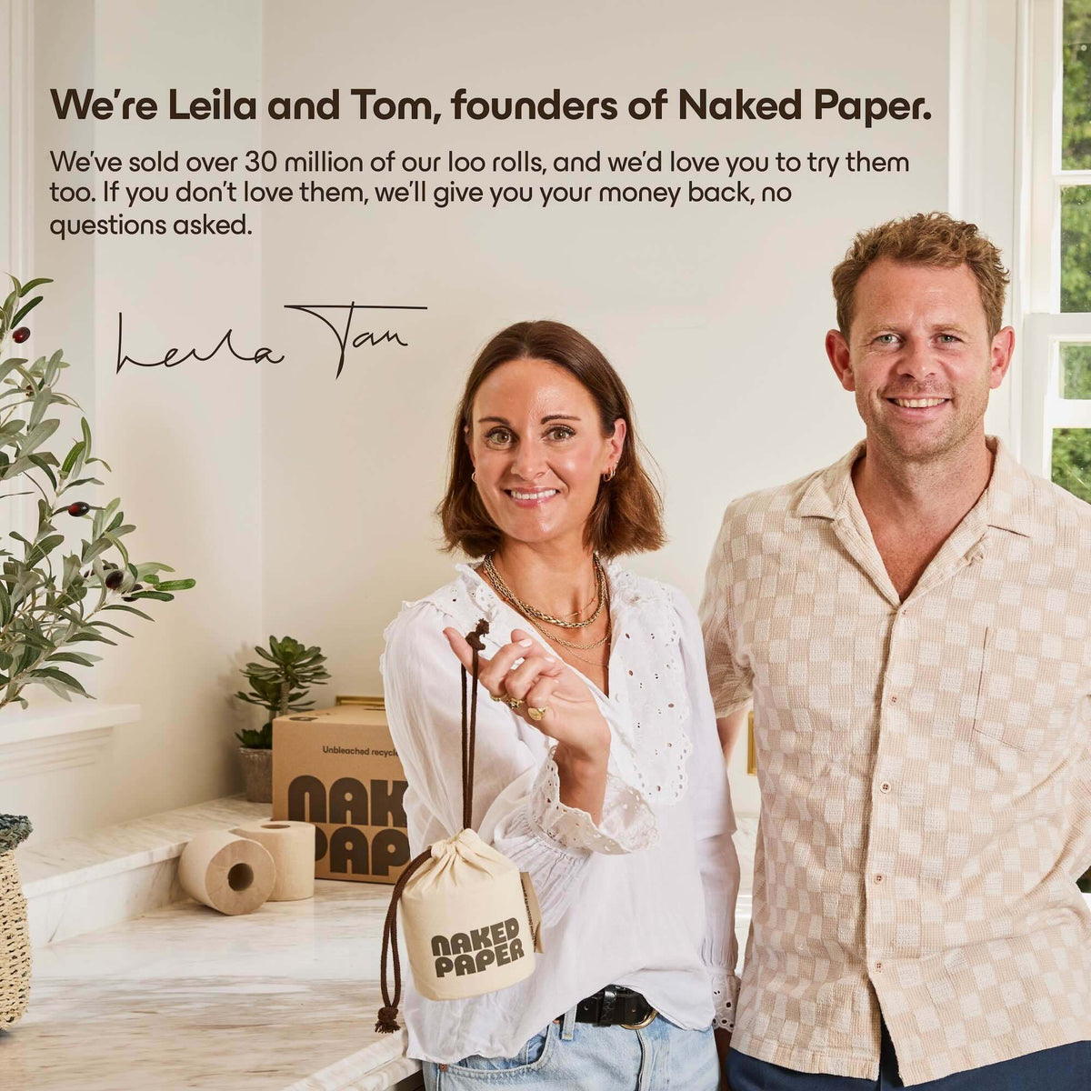Unbleached Bamboo Toilet Paper