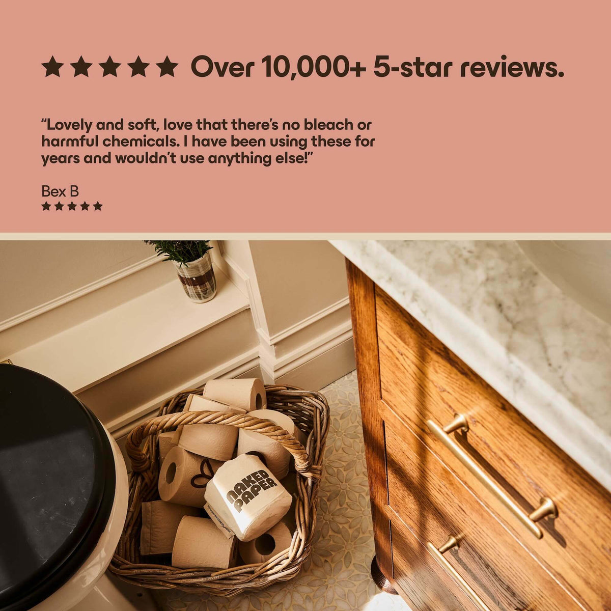 Unbleached Bamboo Toilet Paper
